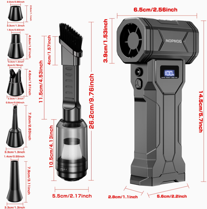 NOFUZZ TURBOBLAST — 2-in-1 Blow & Suction